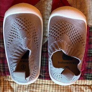 Gray Knitted Baby Shoes